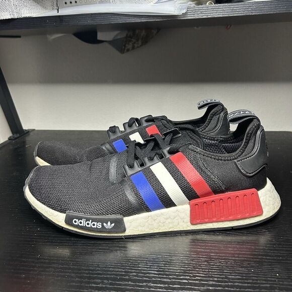 ADIDAS Nmd R1 ‘Tri-Color’ Men's Size 11 US Black Red Blue White Shoes F99712 - Picture 1 of 12